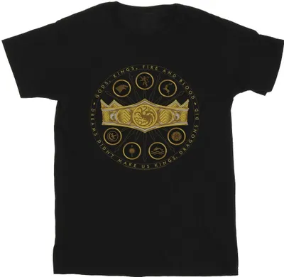 Produktbild von Game Of Thrones: House Of The Dragon - "Gods Kings Fire And Blood" T-Shirt für Herren BI28839 (4XL) (Schwarz)