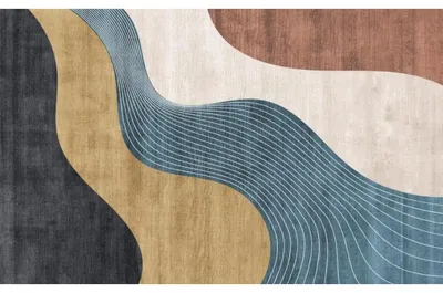 Image de Tapis imprimé, modèle Flow, 70 x 140