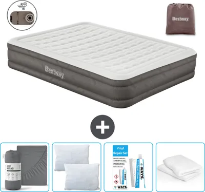 Produktbild von Bestway Luftmatratze - 2-Personen - 152 x 203 x 36 cm - Braun - Inklusive Zubehör