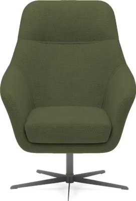 Produktbild von Relax Collection otočné kreslo CUBO - pohodlné kreslo s funkciou otáčania Moderný dizajn s funkciou otáčania Ideálne do kancelárie, obývačky a relaxačných priestorov 76x97x76 cm, farba: zelená
