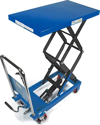 Produktbild von HBM mobiler Arbeitstisch / Hubtisch, hoch 350 kg, blau