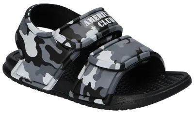 Produktbild von American Club Kinder EVA Sandalen Klettverschluss Camouflage leichte Badeschuhe bequem, Navy 27