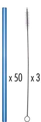 Image de Paille bleue droite, 20 cm, ensemble de 50+3 pièces - 1 pièce