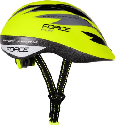 Produktbild von Helm gelb FORCE FUN STRIPES flammenschwarz Gr. M