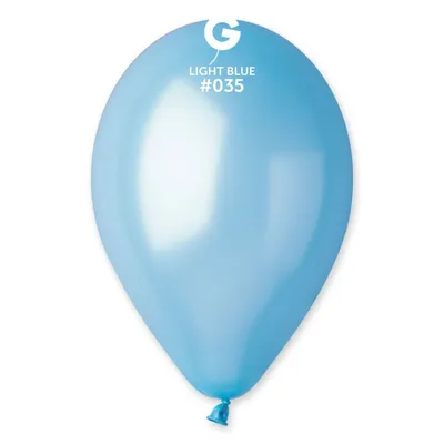 Obrázek produktu pro Gemar latexové balónky - metalické - světlé modré - 100 ks - 26 cm