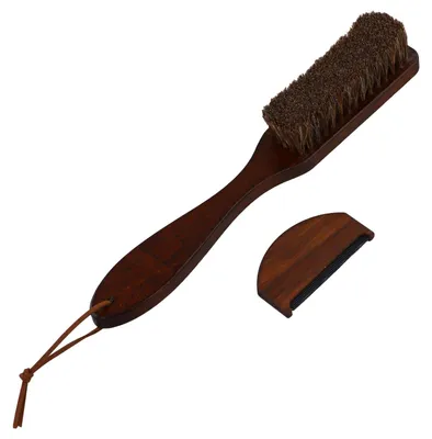 Produktbild von Kleiderbürste Fusselentferner Fusselkamm - Buchenholz - Kaschmirkamm und Wollkamm - Naturborsten Pferdehaar