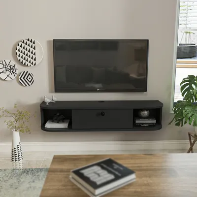 Image de Meuble TV Decorotika Ibarra pour téléviseurs jusqu'à 55 pouces | Anthracite