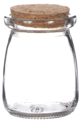 Produktbild von Glasgefäße mit Korken Ø9cm | H: 12.5cm (12 Stück) [IFS-29153]
