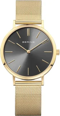 Produktbild von Damenarmbanduhr BERING 14134-339 in klassischem goldenen Fashion-Stil.
