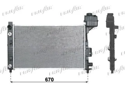 Produktbild von FRIGAIR 0106.3005 Kühler Wasserkühler Motorkühler passend für MERCEDES-BENZ A-Klasse (W168)