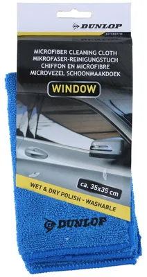 Immagine prodotto di Panno in microfibra per la pulizia dei vetri 35 x 35 cm – 250 g/m², DUNLOP
