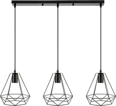 Produktbild von 3er set Pendelleuchte für Esstisch Esszimmerlampe Wohnzimmer Lampe Schlafzimmer Küche (Ohne Glühbirne)