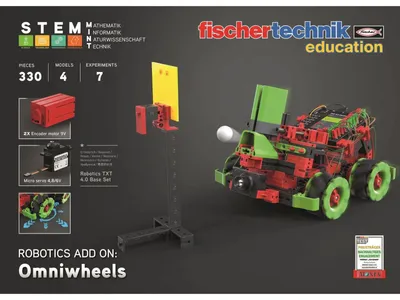 Image de FISCHERTECHNIK Education, 559898, ROBOTICS Add On : Omniwheels