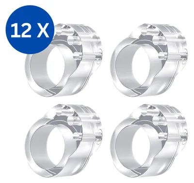 Productafbeelding van Deurstopper - Deurbuffer Transparant - Stootdoppen Zelfklevend - Deurklink Bescherming - Deurstoppers voor binnen en buiten - Set van 12 Stuks