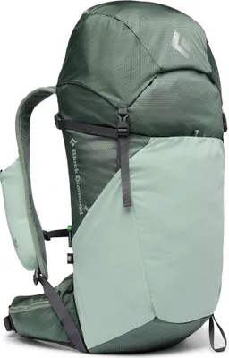 Trail Vista 28 Rucksack von Black Diamond in grünem und mintfarbenem Design; seitliche Ansicht.
