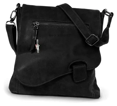 Immagine prodotto di Borsa a tracolla nera da donna, in ecopelle, stile casual, dimensioni 26x10x26, codice prodotto D3OTJ128S