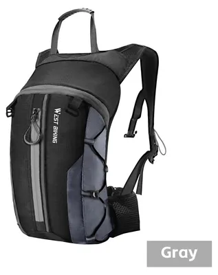 Immagine prodotto di Zaino idrico per bicicletta - Zaino per l'idratazione - Capacità 10 litri - Con serbatoio per liquidi - Poliestere impermeabile e resistente all'acqua - Ideale per mountain bike, corsa, trekking - Colore: grigio