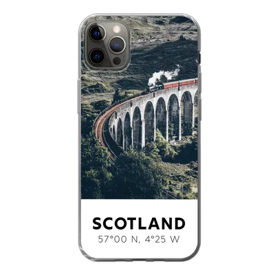 Produktbild von MuchoWow® Handyhülle Schutzhülle Hülle für iPhone 13 Pro Max Schottland - Zug - Sommer - Eisenbahn Silikon Softcase Handy Hülle - Mobiltelefon