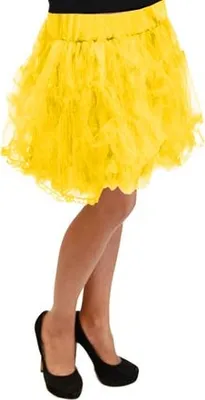 Produktbild von Tüllrock gelb Petticoat Karneval Tüll Rock Kostüm Rockabilly