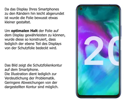 Produktbild von 2x Schutzfolie für Huawei Nova 5T - Anti-Shock 9H Folie dipos Glass Kunststoffglas
