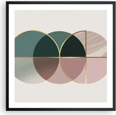 Produktbild von Gerahmtes Poster - Schwarzer Rahmen - Abstraktion Räder Minimalismus - 60x60 cm - Wand Bild - Wanddeko - Wandbilder - Kunstposter - Wandposter - Bilderrahmen - Bilder - Kunstdruck - P2BAC60x60-4399