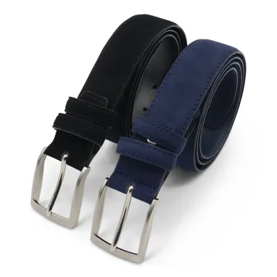 Produktbild von Safekeepers Gürtel - Gürtel Wildleder - Vegan Gürtel - Kunstleder - 2 Stück – Schwarz und blau
