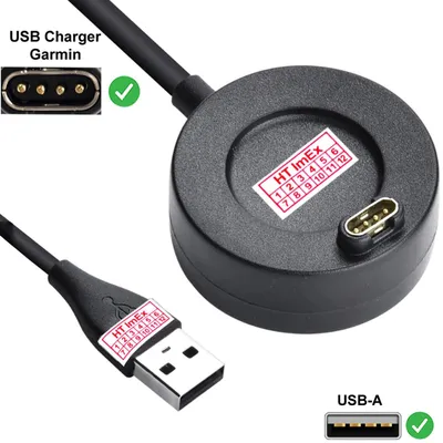 Produktbild von USB A Ladegerät Ladekabel Garmin Fenix 5 5S 5X Plus 6 6X 6X Pro Vivoactive3 Round Charge