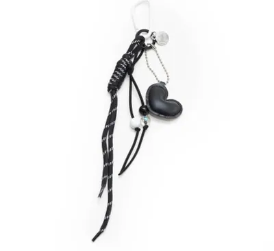 Produktbild von Bag Charm - Rope Heart - Black