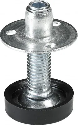 Produktbild von Hettich Möbelfuß mit Mutter Stahl/Kunststoff, verzinkt, 1 Stück
