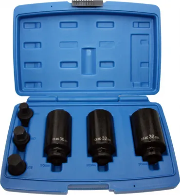 Produktbild von Spezial 1/2" VIELZAHN Einsätze 12 kant 30 32 36mm + Innensechskant 14 17 19 mm