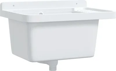 Obrázek produktu pro vidaXL Nástěnné umyvadlo bílé 50x35x24 cm pryskyřice