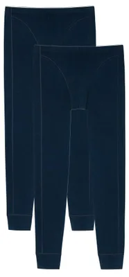 Produktbild von SCHIESSER Herren Lange Unterhose, 2er Pack - "95/5", Single Jersey, Baumwolle Stretch Blau XL