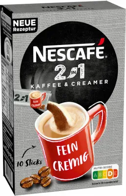 Produktbild von Nescafé 2in1 Sticks, Instantkaffee mit Creamer, Instant Kaffee, 10 Portionssticks