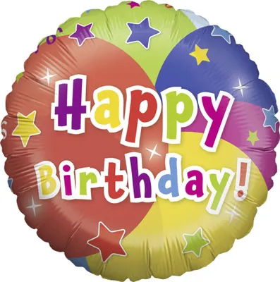 Produktbild von Folienballon Happy Birthday bunt Ø 45 cm