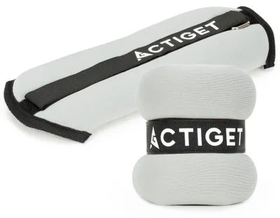 Produktbild von ACTIGET Hand- und Fußgewichte 2x 1 kg für Fitness-Training, grau