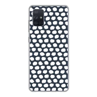 Produktbild von MuchoWow® Handyhülle Schutzhülle Hülle für Samsung Galaxy A71 Tupfen - Muster - Weiß Silikon Softcase Handy Hülle - Kartenbesitzer