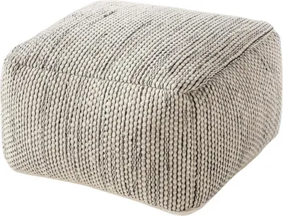 Obrázek produktu pro Ručně vyráběný vlněný puf Rocco Beige