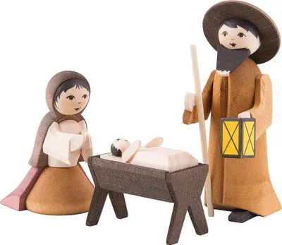 Produktbild von Heilige Familie 3-teilig gebeizt (7cm) von ULMIK