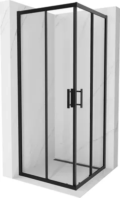 Immagine prodotto di Mexen Rio cabina doccia quadrata 80 x 80 cm, trasparente, nera - 860-080-080-70-00