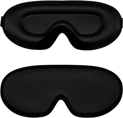 Produktbild von 3D Memory Foam Augenmaske, Verstellbarer Riem, Atmungsaktiv und Weich, fuer Schlafen, Schwarz