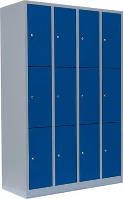 Produktbild von Schließfachschrank Wertfachschrank Fächerschrank Spind 12Fächer grau/blau 520340