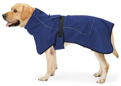 Produktbild von Wasserdichter Hundemantel mit Fleecefutter Marine M