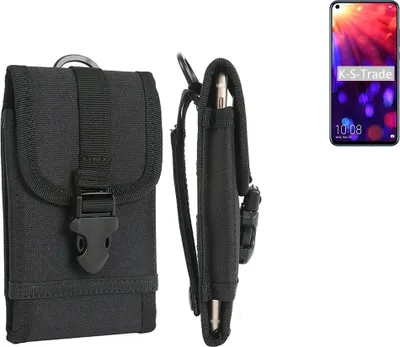 Produktbild von K-S-Trade Holster Handy Hülle kompatibel mit Huawei Honor View 20 Holster Handytasche Gürtel Tasche Schutz Hülle Robust Outdoor schwarz