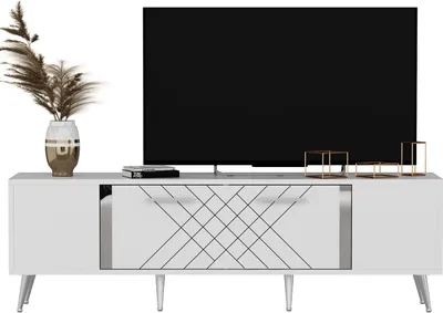 Immagine prodotto di Skye Decor, Detas - Bianco, Argento, Mobili TV, bianco, 150 x 48,2 x 35 cm