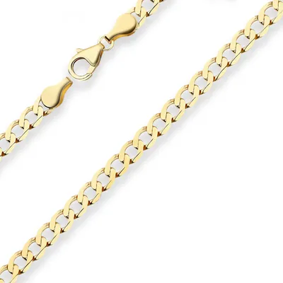 Produktbild von 4,9mm Armband Panzerkette weit Goldarmband Armschmuck aus 333 Gold Gelbgold 21cm