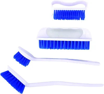 4 Reinigungsbürsten, hart, verschiedene Formen, Küche, Bad