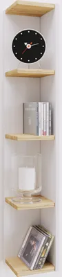 Produktbild von VCM Holzregal stehend | platzsparendes Regal | Maße: H. 97 x B. 15 x T. 17 cm | Elegantes Regal stehend | Aufbewahrungsregal | Bücherregal - Honsa