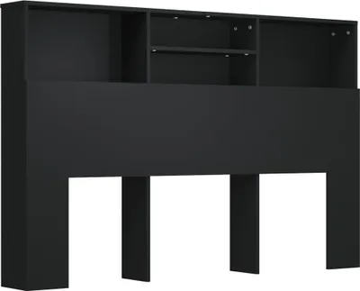 Obrázok produktu pre vidaXL Čelo postele s policami čierne 160x19x103,5 cm