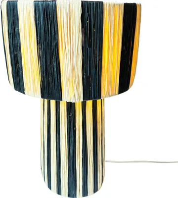 Image de Boho Déco Lampe de table Morjana Beige Noir