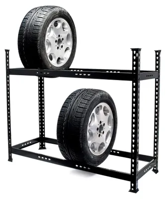 Produktbild von Reifenregal – 101 x 120 x 44 cm – bis 150 kg – für 6-8 Reifen – aus Stahl – Werkstattregal